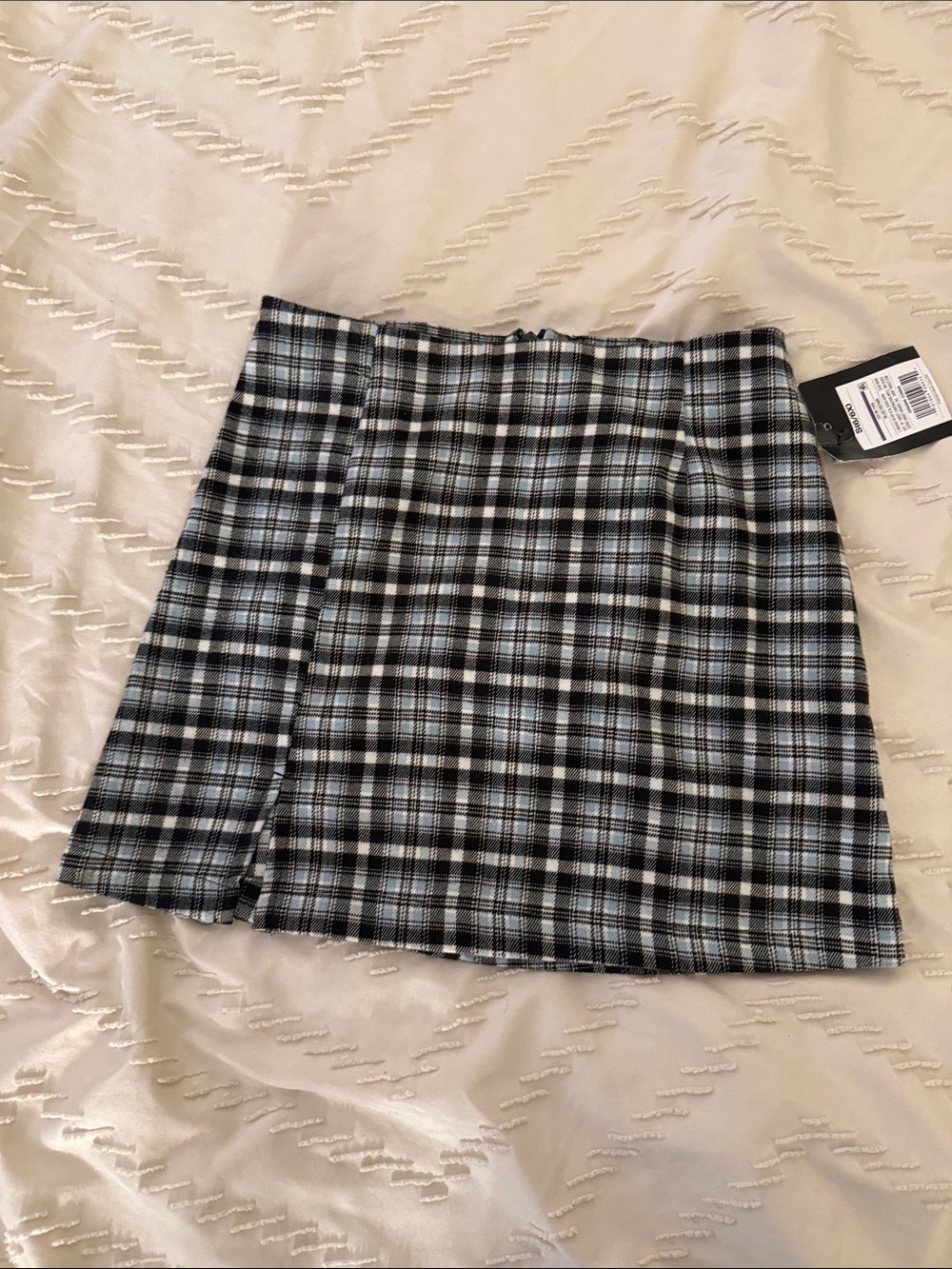art class Black and Light Blue Plaid Mini Skirt